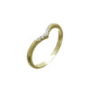 V 925 Sterling Silver Ring Gold Plated